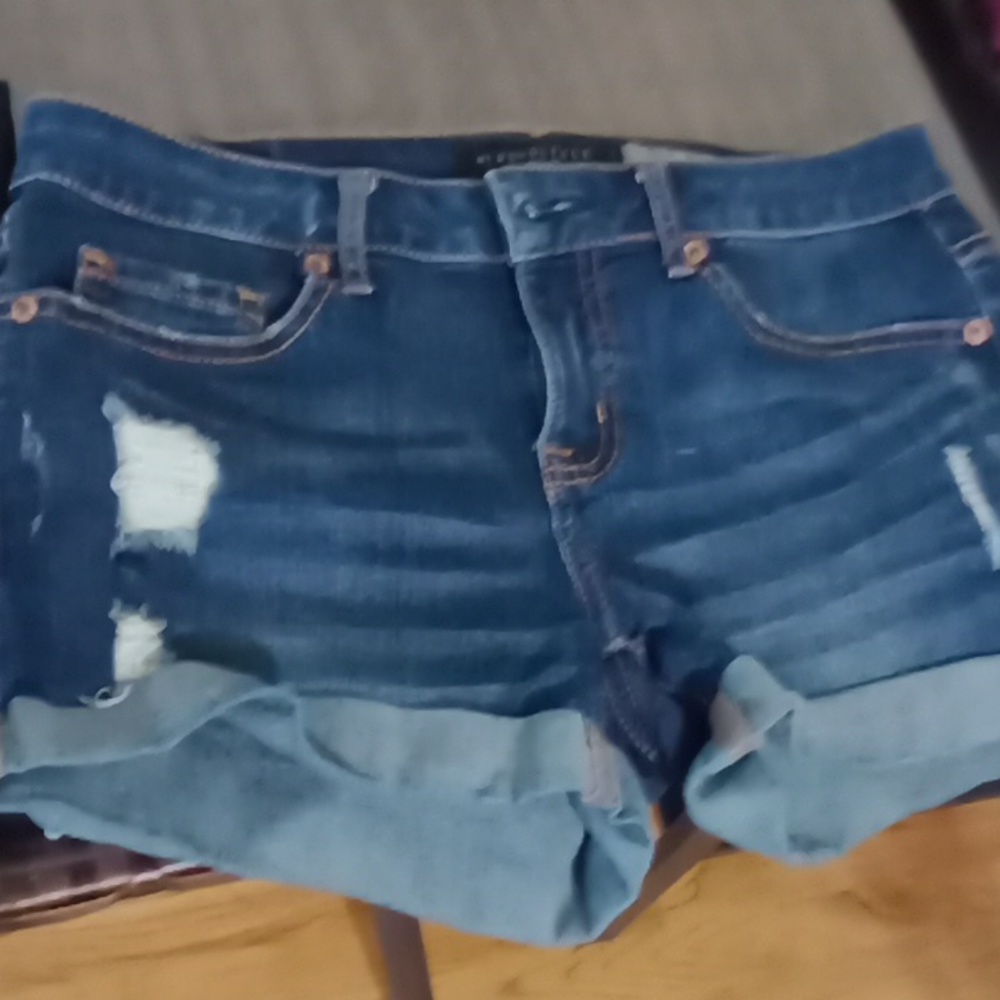 Women blue jean shorts